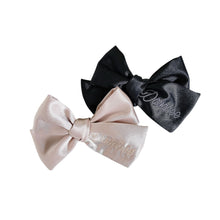Load image into Gallery viewer, Neutral Over-sized Satin Bow With Name
