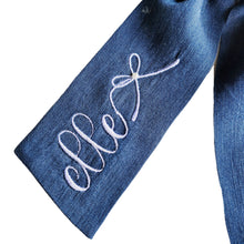 Load image into Gallery viewer, Dark Denim Personalized Bow
