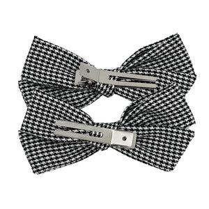 Houndstooth Pigtail Bows