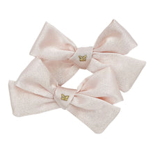 Load image into Gallery viewer, Little Gold Butterfly Pigtail Bows
